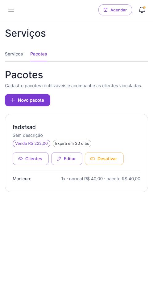 Lista de pacotes